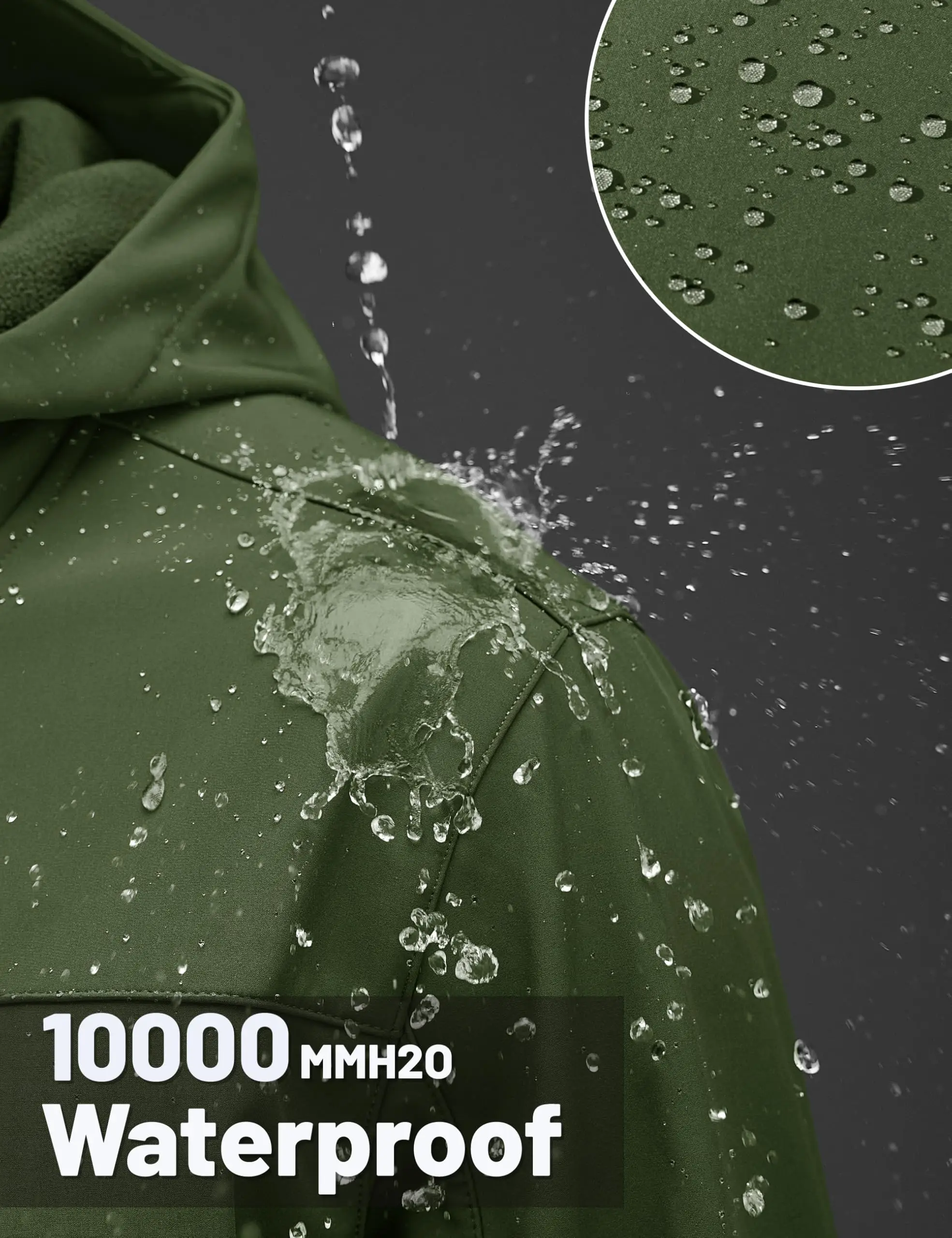 سترة TACVASEN للرجال من الصوف الناعم مع غطاء محرك السيارة معطف مقاوم للماء سترة واقية شتوية خفيفة الوزن سترات مطر للعمل والمشي لمسافات طويلة في الهواء الطلق سترة TACVASEN للرجال من الصوف الناعم مع غطاء محرك السيارة معطف مقاوم للماء سترة واقية شتوية خفيفة الوزن سترات مطر للعمل والمشي لمسافات طويلة في الهواء الطلق