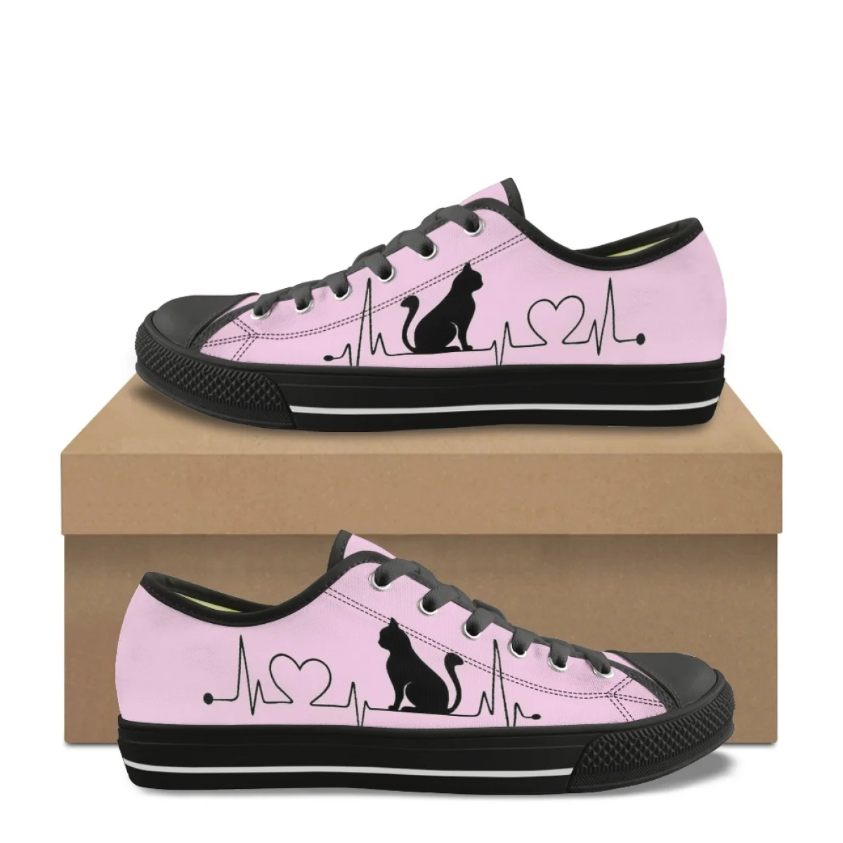 Cartoon Cat Heartbeat Line Print Casual Shoes for Women Summer Autumn New Outdoor Sneakers Classic Lace Up Low Top Canvas Shoes
Cartoon Cat Heartbeat Line Print Casual Shoes for Women Summer Autumn New Outdoor Sneakers Classic Lace Up Low Top Canvas Shoes