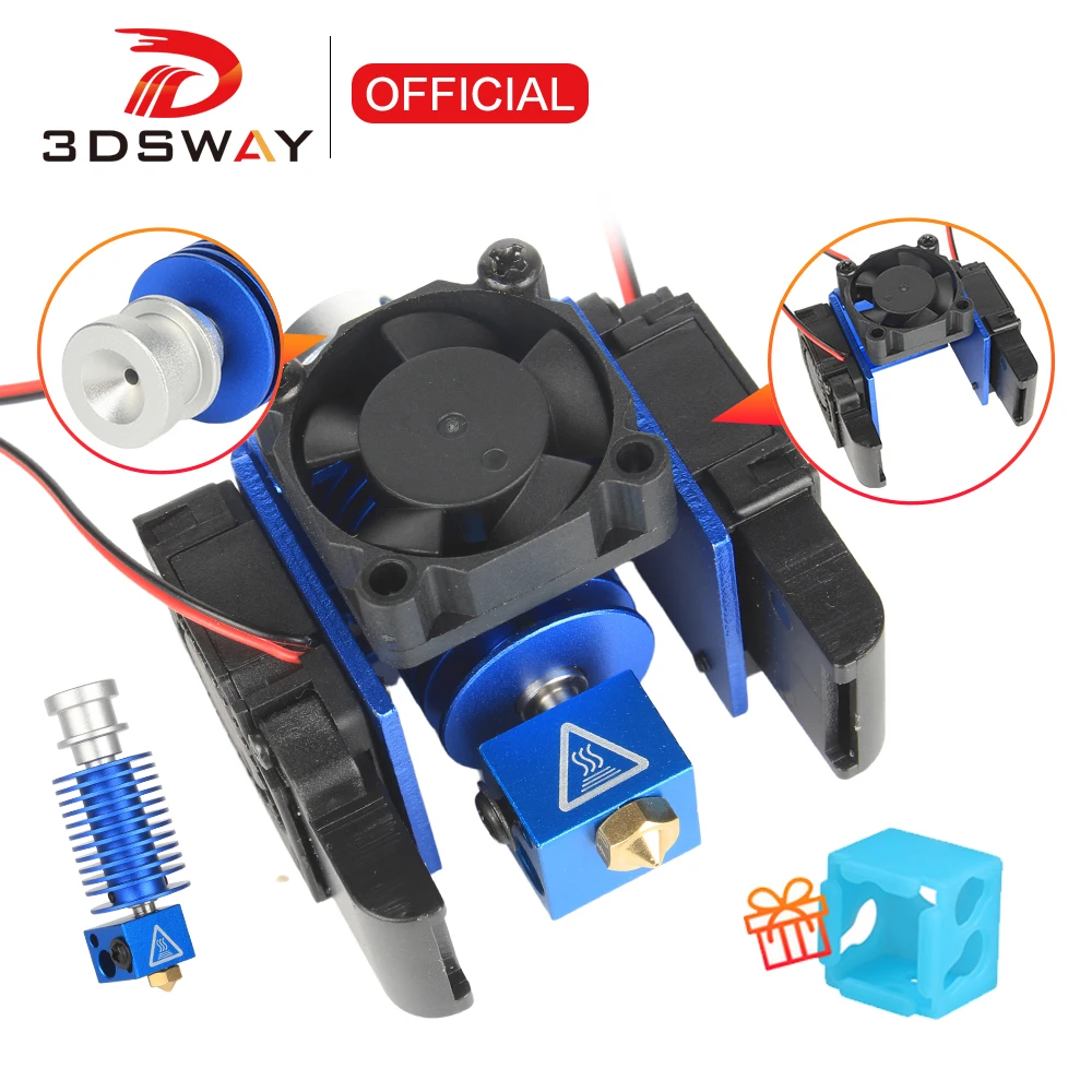 

3DSWAY 1Set E3D V6 3D Print J-head hotend for 1.75mm Direct Filament Wade Extruder 0.4mm Nozzle Long / Short distance Thermistor