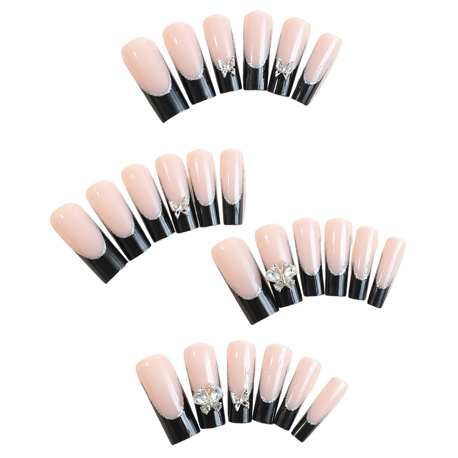 Women's Glitters French False Nail Lightweight Manicure Set Nail with Adhesive for Women and Girl Party Activity
Women's Glitters French False Nail Lightweight Manicure Set Nail with Adhesive for Women and Girl Party Activity