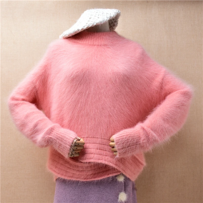 Ladies Women Fall Winter Clothing Sweet Pink Twist Hairy Angora Rabbit Hair Knitted O-Neck Loose Pullover Angora Fur Sweater Top
Ladies Women Fall Winter Clothing Sweet Pink Twist Hairy Angora Rabbit Hair Knitted O-Neck Loose Pullover Angora Fur Sweater Top