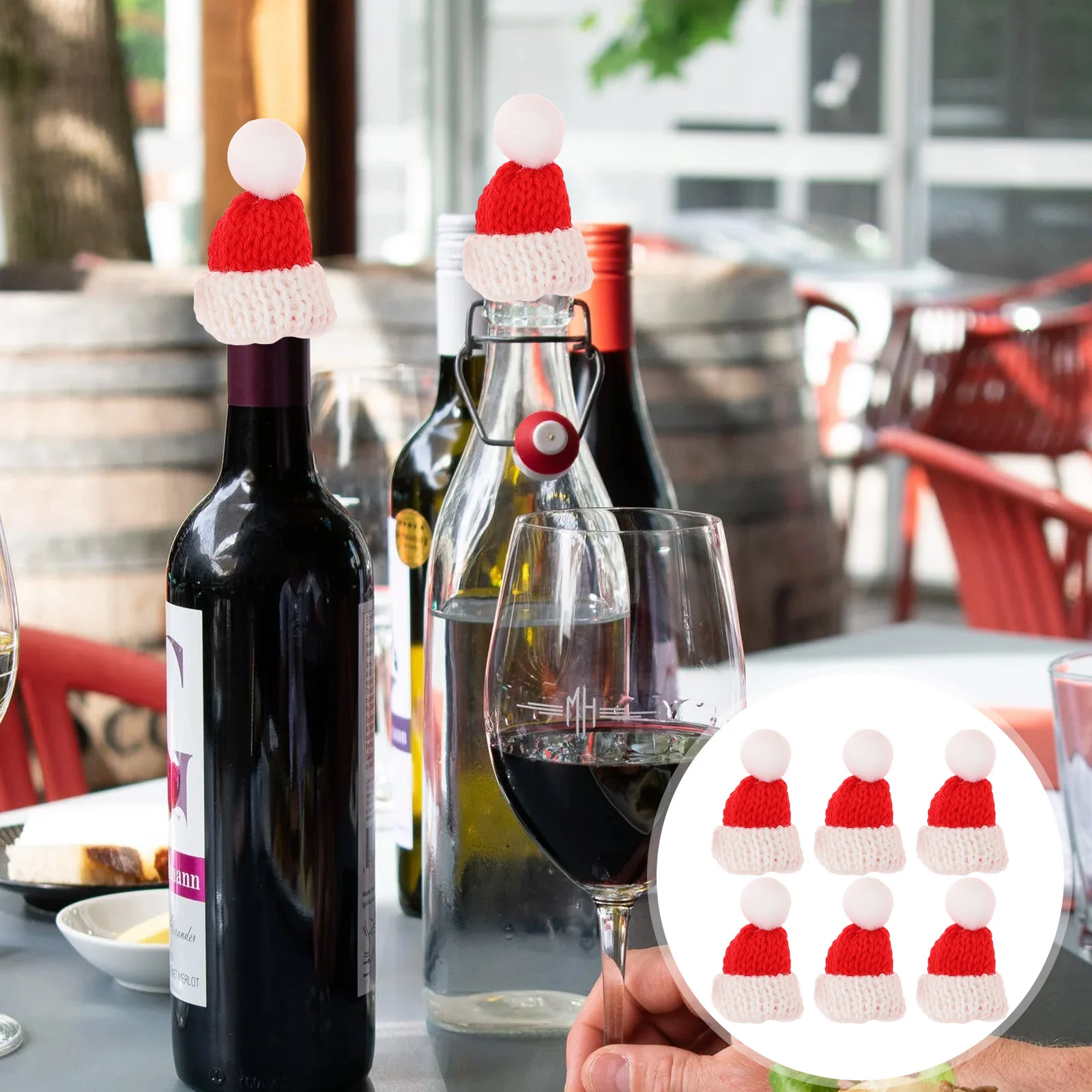 Christmas Lollipop Hat Santa Knitted Doll Hat Christmas Wine Bottle Hat Santa Hats Silverware Holders
Christmas Lollipop Hat Santa Knitted Doll Hat Christmas Wine Bottle Hat Santa Hats Silverware Holders