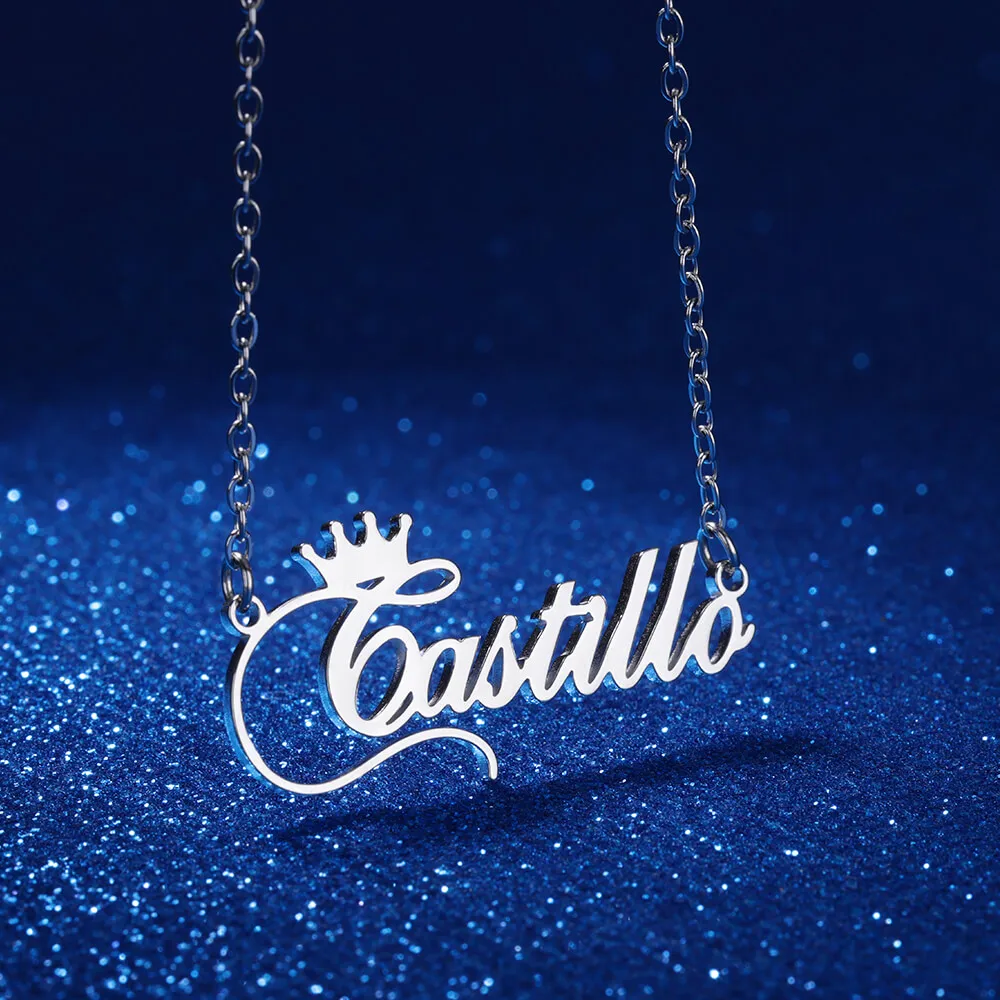 Custom Name Necklace For Women With Crown Silver Color Stainless Steel Personalized Nameplate Choker Necklaces Birthday Jewelry
Custom Name Necklace For Women With Crown Silver Color Stainless Steel Personalized Nameplate Choker Necklaces Birthday Jewelry