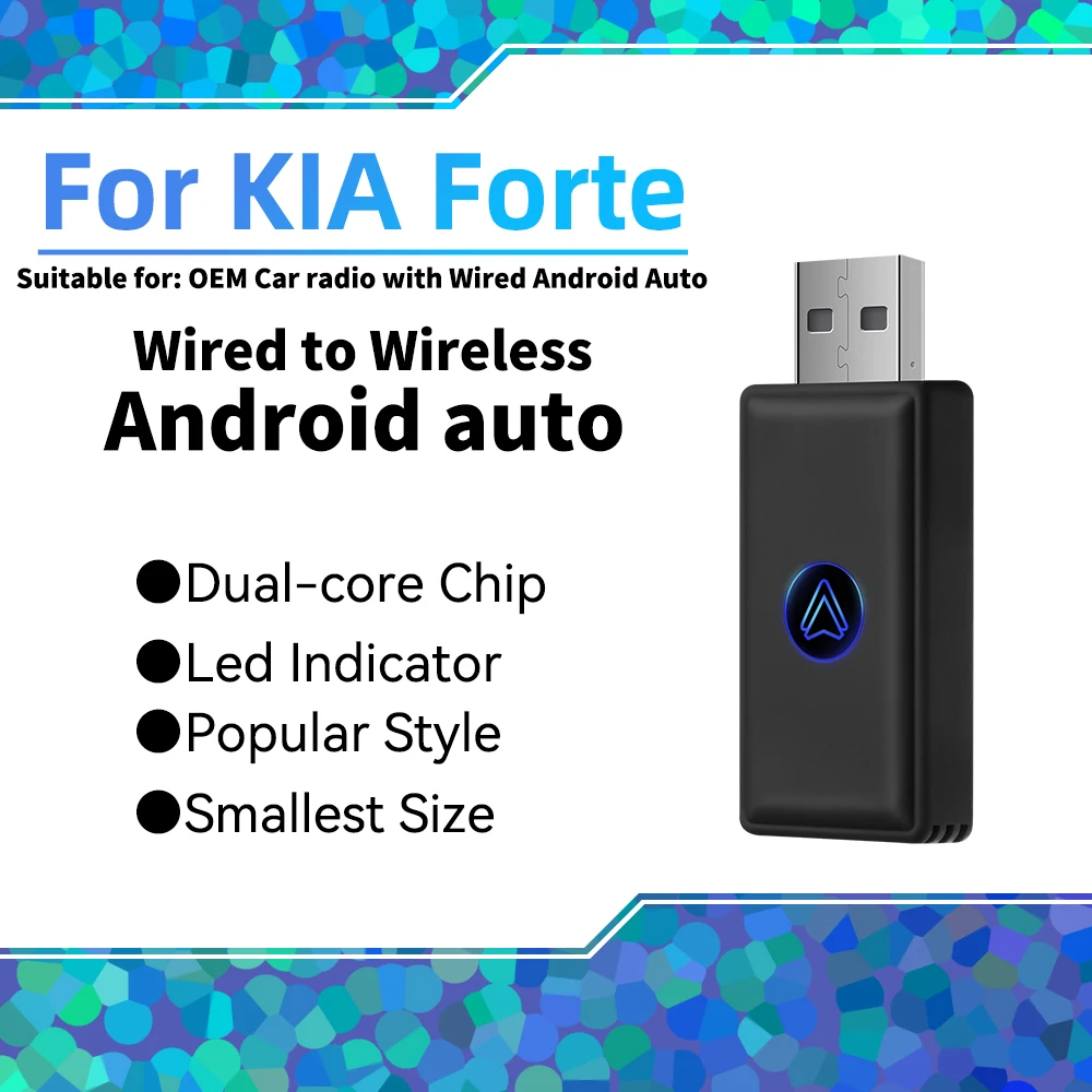 

Newest Mini Android Auto Wireless Adapter for KIA Forte USB Type-C Dongle Smart AI Box Car OEM Wired Android Auto To Wireless