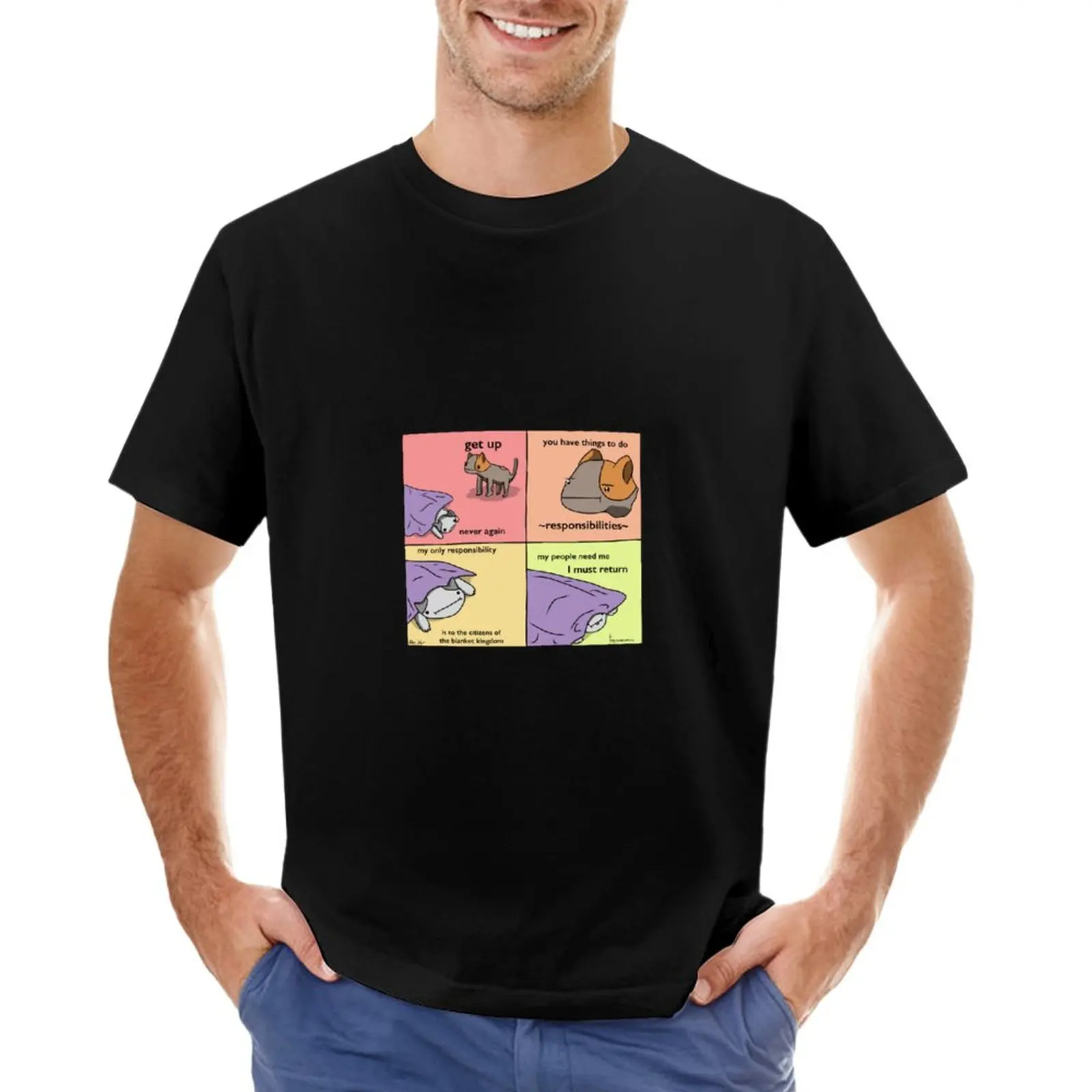 

Blanket Kingdom - Tiny Snek Comics T-Shirt quick drying shirt anime hippie clothes Men's long sleeve t shirts