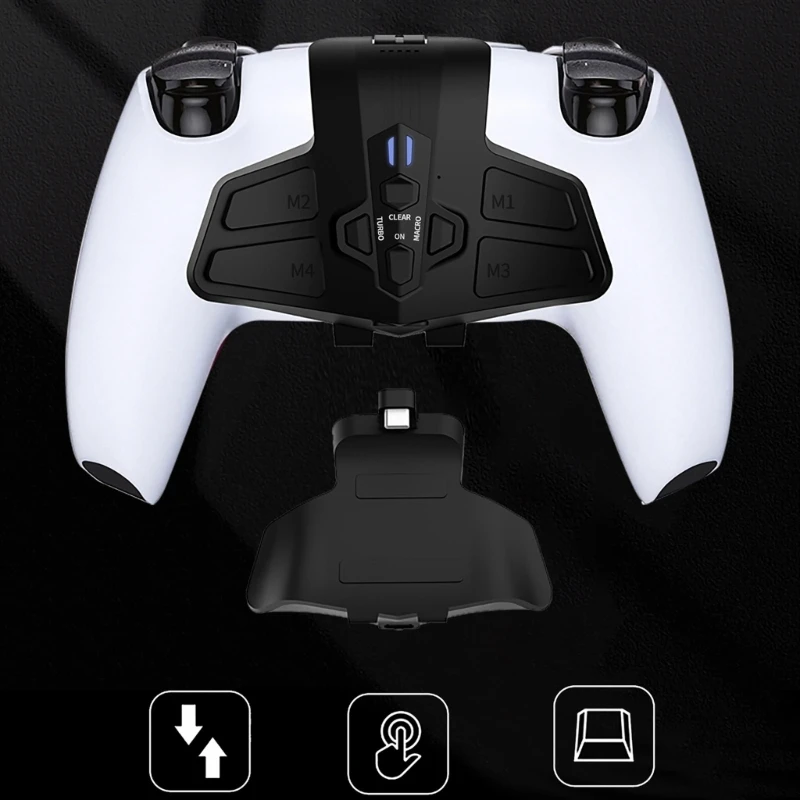 Backplate Programable Remap Kit for PS5Dual Sense PC Back Buttons with Turbos Macro Function RGB Back Paddles Attachment
Backplate Programable Remap Kit for PS5Dual Sense PC Back Buttons with Turbos Macro Function RGB Back Paddles Attachment