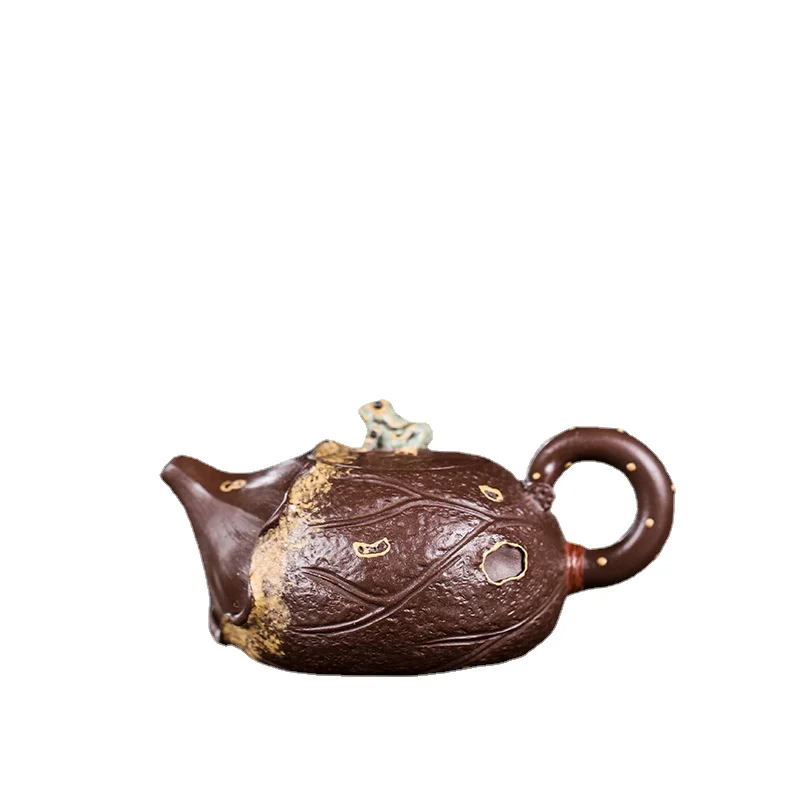 

100CC Yixing Clay Teapot Elephant Design Lid Household Kung Fu Teaware Ceramic Kettle Raw Ore Teapots Tea Ceremony Supplies