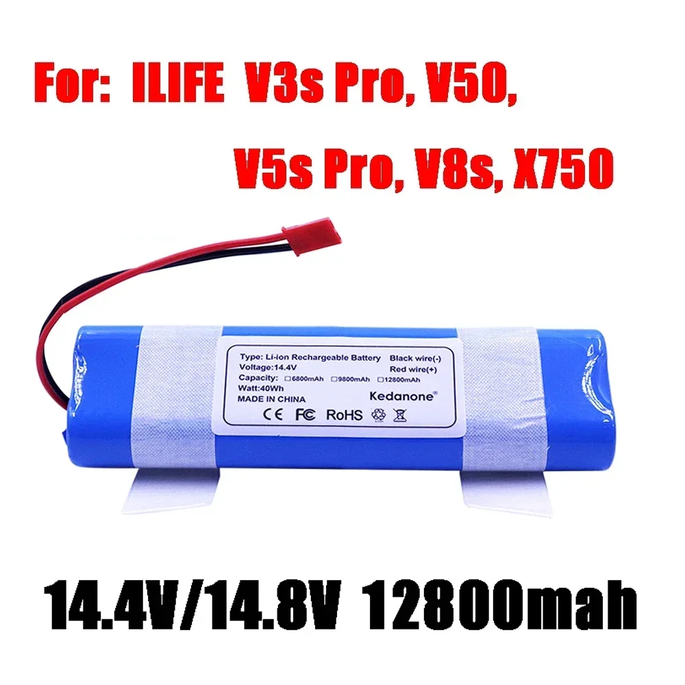 

Оригинальная литиевая батарея 14,8 V 12800mAh 18650 для ILIFE V3s Pro, V50, V5s Pro, V8s, X750 Аккумулятор для робота-пылесоса