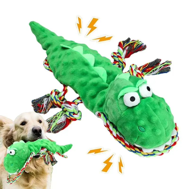 

Plush Squeaky Dog Toys Interactive Puppy Cleaning Teeth Toy Animal Appearance Shape Plush Dog Toys Squeaky Dog Chew Toy With