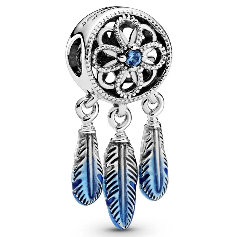 

Authentic 925 Sterling Silver Moments Unicef Blue Dreamcatcher Dangle Charm Bead Fit Pandora Bracelet & Necklace Jewelry
