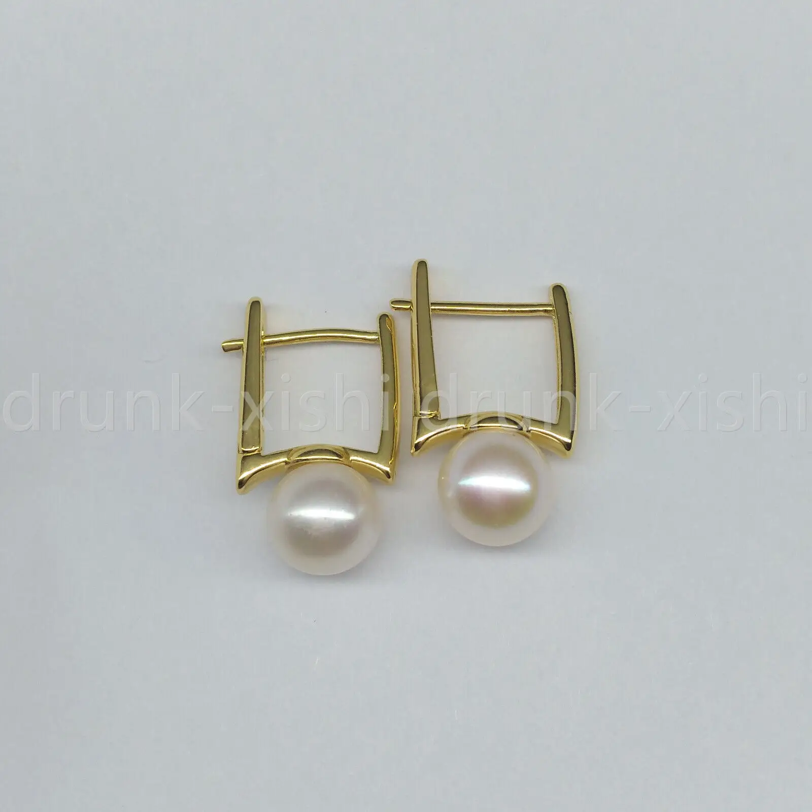 

Charming AAA+ 8-9mm Real Natural South Sea White Perfectly Round Real Pearl Earrings Filled 14k Gold Free Shipping