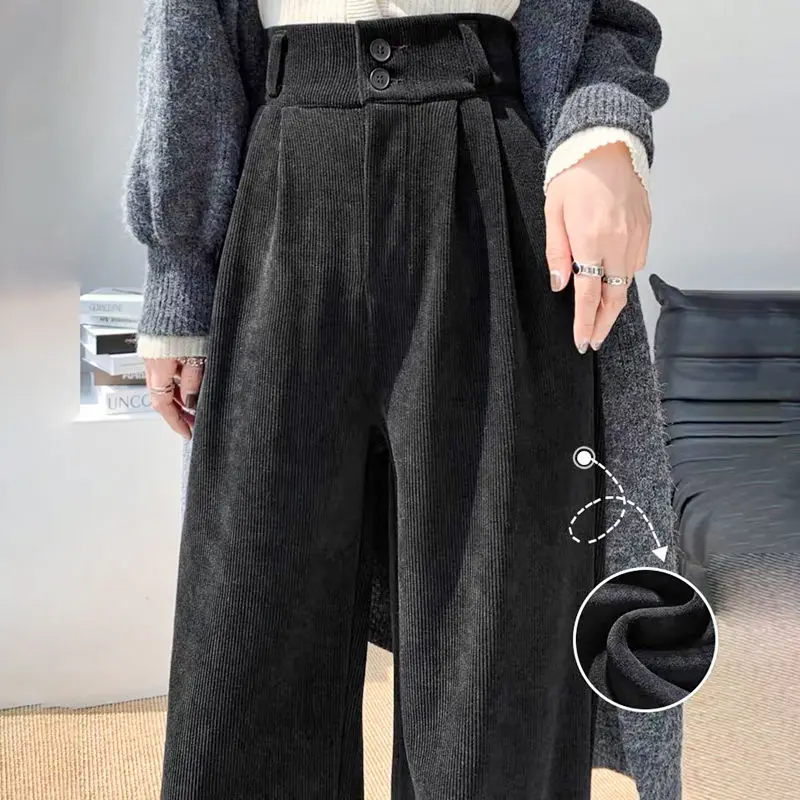 2023 Popular Corduroy Casual Pants Women's Wide Leg High Waist Harajuku Youth Lazy Simple Classic Autumn and Winter X553
2023 Popular Corduroy Casual Pants Women's Wide Leg High Waist Harajuku Youth Lazy Simple Classic Autumn and Winter X553