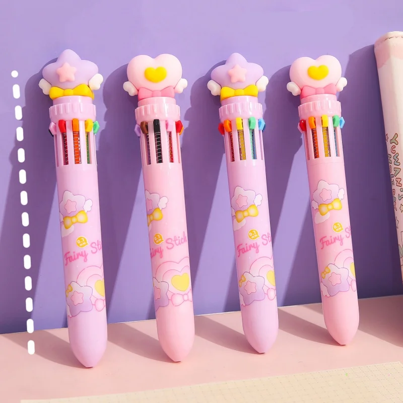 Magic Stick Ten-Color Ballpoint Pen Student Good-looking Press Hand Account Pen Multi-Color Ballpoint Pen Color Pencil
Magic Stick Ten-Color Ballpoint Pen Student Good-looking Press Hand Account Pen Multi-Color Ballpoint Pen Color Pencil