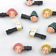 Modern Doodle Face Cartoon Character Hair Clips for Children Headwear Accessories Rabbit Cute Bunny Resin Hairpins Hair Clip
Modern Doodle Face Cartoon Character Hair Clips for Children Headwear Accessories Rabbit Cute Bunny Resin Hairpins Hair Clip