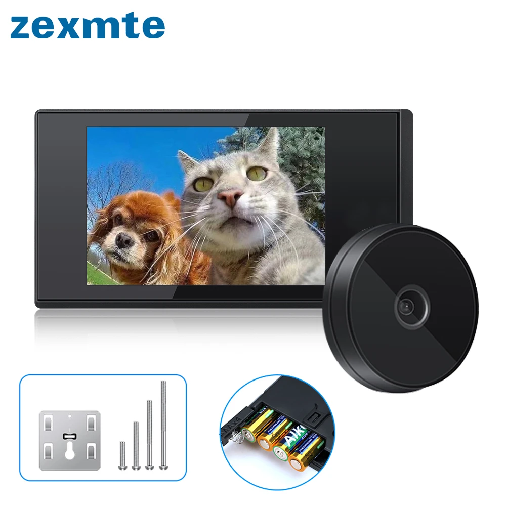 Zexmte 3.5 Inch Wireless Doorbell Camera 120° Angle Peephole Video Door Bell Outdoor Cat Eye Digital Viewer Security Protection
Zexmte 3.5 Inch Wireless Doorbell Camera 120° Angle Peephole Video Door Bell Outdoor Cat Eye Digital Viewer Security Protection