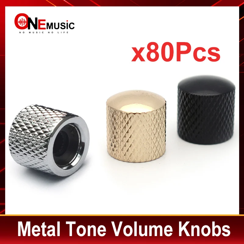 80 шт., металлические кнопки регулировки громкости для электрической гитары 
80 шт., металлические кнопки регулировки громкости для электрической гитары