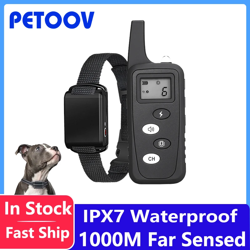 Petoov Dog Collar Training Electric Rechargeable IPX7 Waterproof 1000M Far Training Dog Remote Control Shock Vibration Sound
Petoov Dog Collar Training Electric Rechargeable IPX7 Waterproof 1000M Far Training Dog Remote Control Shock Vibration Sound