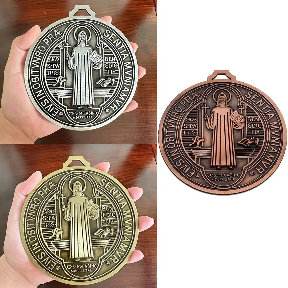 5 Inch Saint Benito Medal Vintage Brass Extra Large Benedict Cross Medal Zinc Alloy Home Decor Pendant
5 Inch Saint Benito Medal Vintage Brass Extra Large Benedict Cross Medal Zinc Alloy Home Decor Pendant