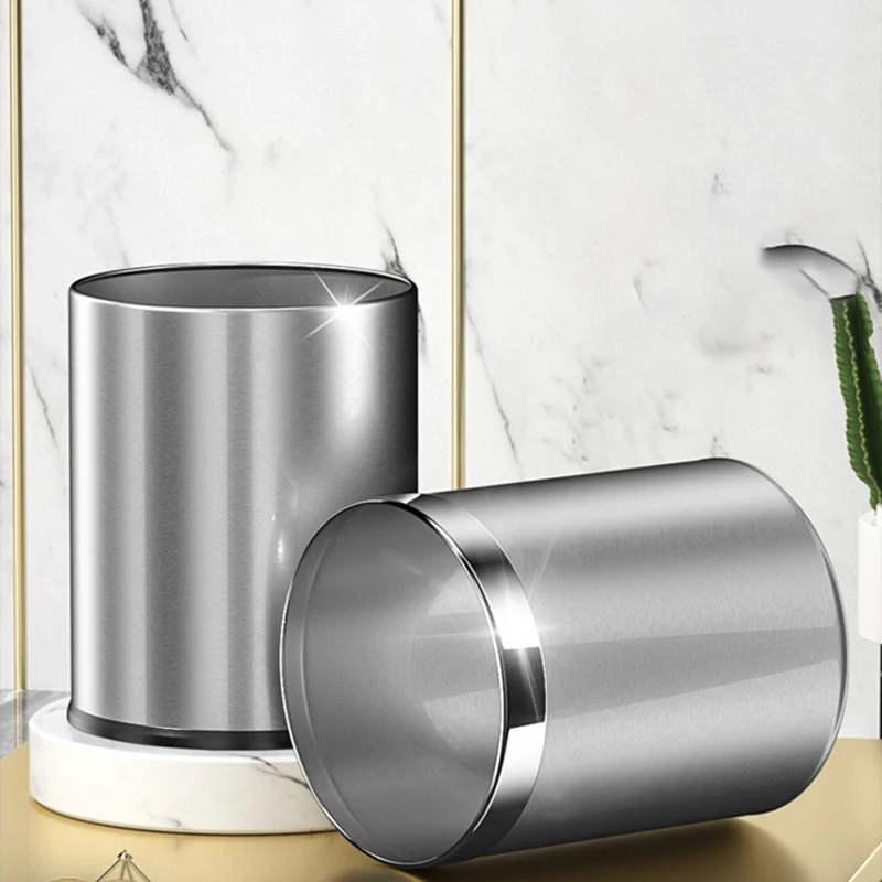 

Stainless Steel Trash Cans Kitchen Small Advanced Trash Can Antimicrobial Tools Casa Inteligente Household Merchandises GPF30XP