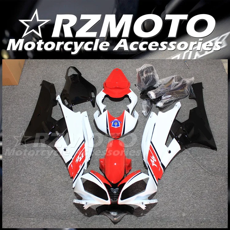 

4 подарка, новый комплект обтекателей для мотоцикла из АБС-пластика, подходит для YAMAHA YZF-R6 2006 2007 06 07, кузов белого и красного цвета на заказ