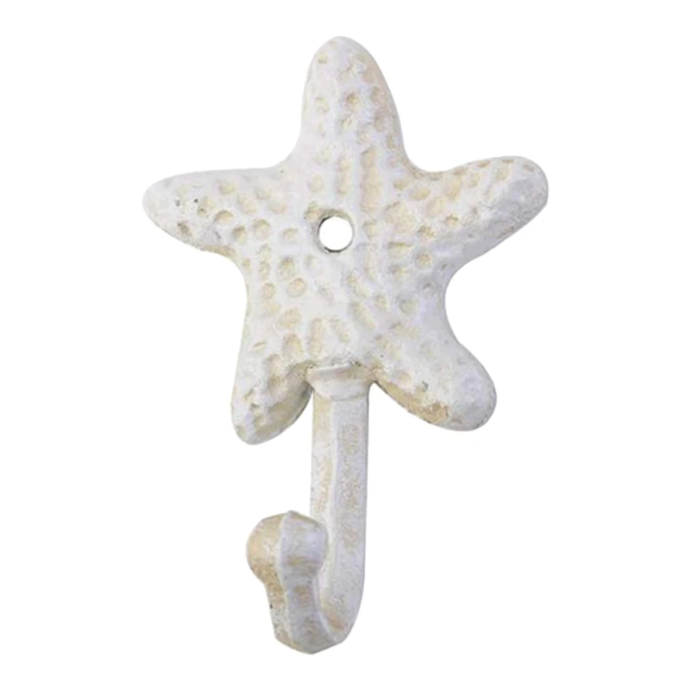 

Starfish Cast Iron Decorative Wall Hooks Coats Aprons Hats Towels Hooks Beach Ocean Theme Chic Metal Hooks