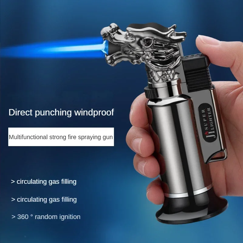 

Dragon Jet Gun Ignition Welding Torch Lighter Butane Cigar Kitchen Candle Gas Stove Gadgets Household Outdoors Flamethrower Men