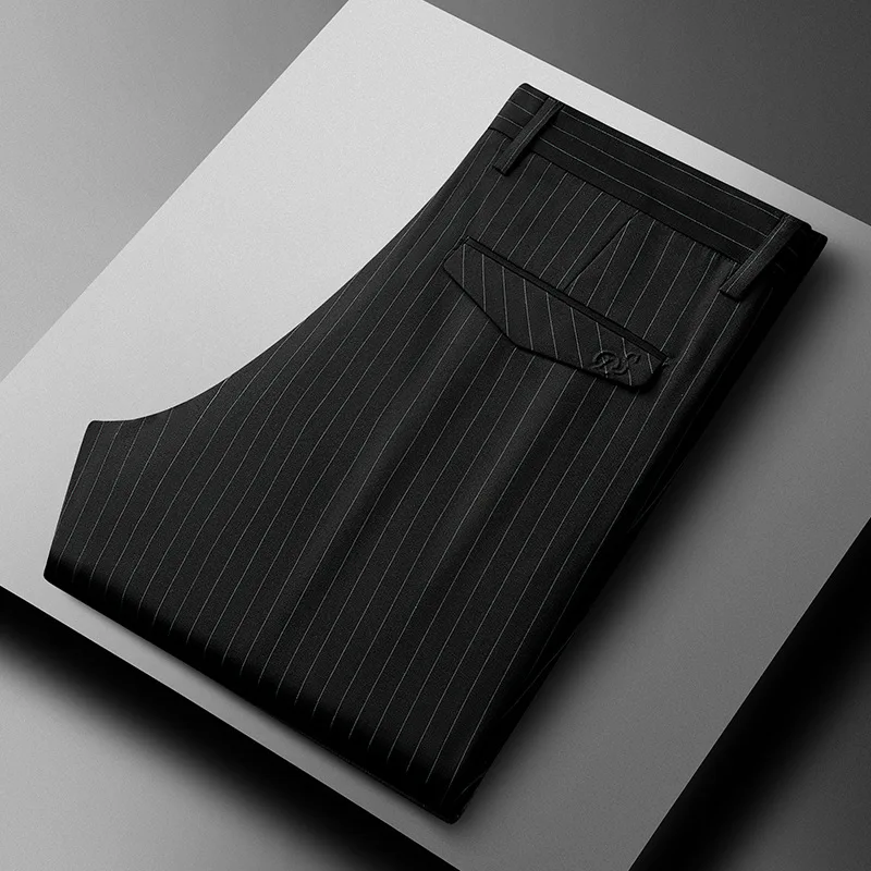 Autumn High-quality Striped Men's Long Pants Without Ironing, Business Suit Pants Straight Tube Loose Fitting Men's Casual Pants
Autumn High-quality Striped Men's Long Pants Without Ironing, Business Suit Pants Straight Tube Loose Fitting Men's Casual Pants