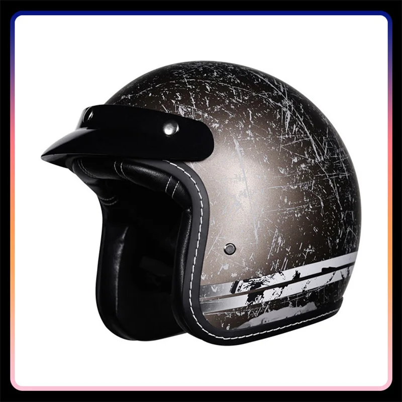 

DOT Approved 3/4 Open Face Helmet for Scooter Moped Cruiser Cafe Racer Retro Vintage Motorcycle Jet Helmets Cascos Para Motos