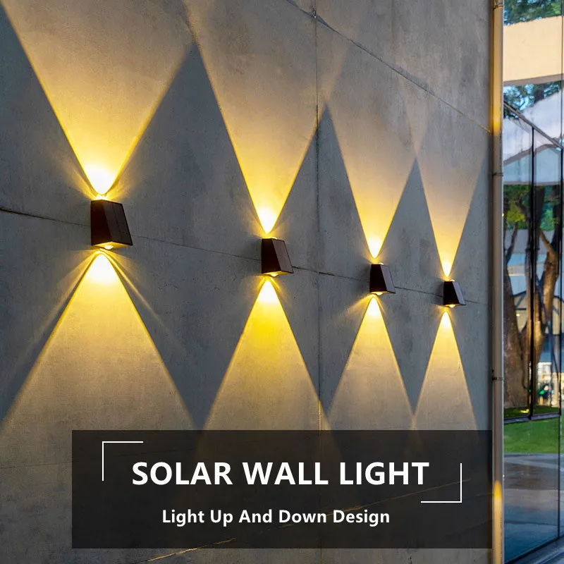 New LED Outdoor Solar Wall Light Garden Villa Courtyard Porch Landscape Decorative Lamp Up And Down Luminous Wall Washer Lights
New LED Outdoor Solar Wall Light Garden Villa Courtyard Porch Landscape Decorative Lamp Up And Down Luminous Wall Washer Lights