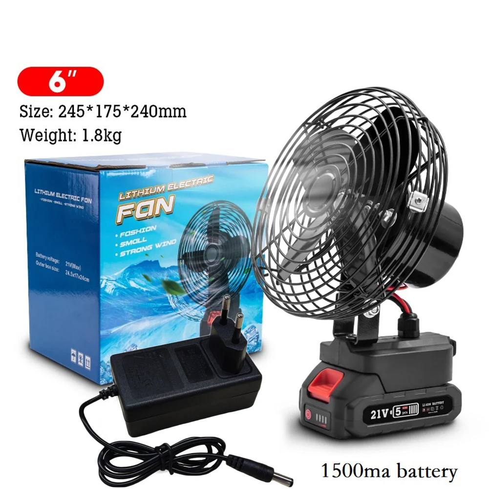 New Practical Handheld Fan Fan Fan, For 18V Or 20V Lithium Battery 6inch-1500ma-EU For America 6inch-1500ma-US
New Practical Handheld Fan Fan Fan, For 18V Or 20V Lithium Battery 6inch-1500ma-EU For America 6inch-1500ma-US