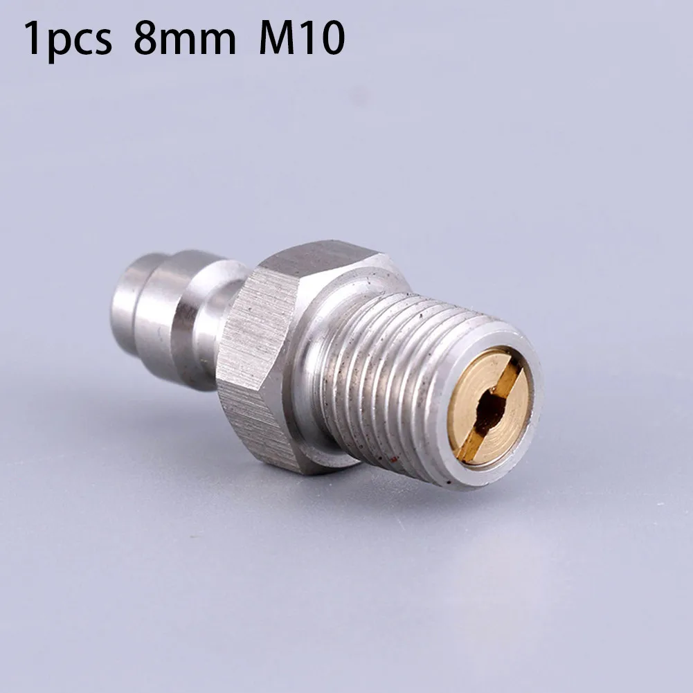 1pc 8mm Male Thread Quick Connectors Valve M10 1/8NPT 1/8BSPP Stainless Steel For High Pressure Pumps One-way Fill Nipple Plug
1pc 8mm Male Thread Quick Connectors Valve M10 1/8NPT 1/8BSPP Stainless Steel For High Pressure Pumps One-way Fill Nipple Plug