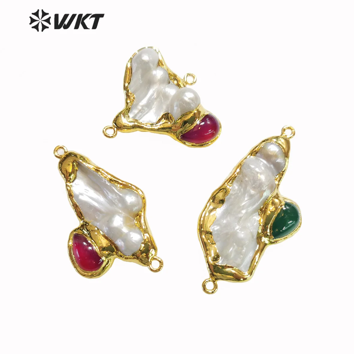 WT-PC001 Gorgeous Double Loops Natural Freshwater Pearl Jewelry Finding Connectors For Bracelets DIY Beads
WT-PC001 Gorgeous Double Loops Natural Freshwater Pearl Jewelry Finding Connectors For Bracelets DIY Beads