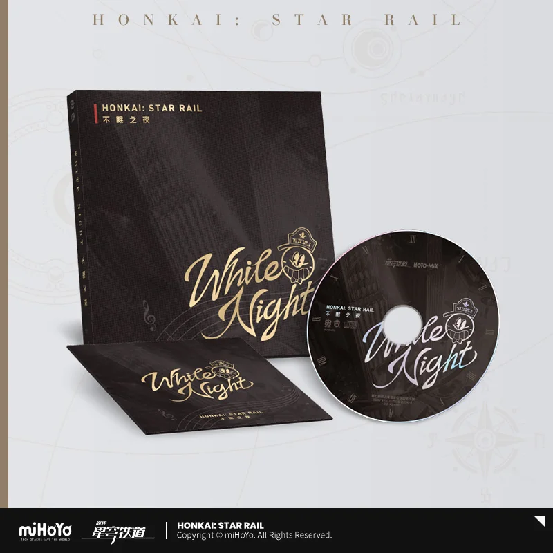 MiHoYo официальный оригинальный аутентичный белый ночной настоящий CD-альбом Honkai Star Rail подарок на день рождения
MiHoYo официальный оригинальный аутентичный белый ночной настоящий CD-альбом Honkai Star Rail подарок на день рождения