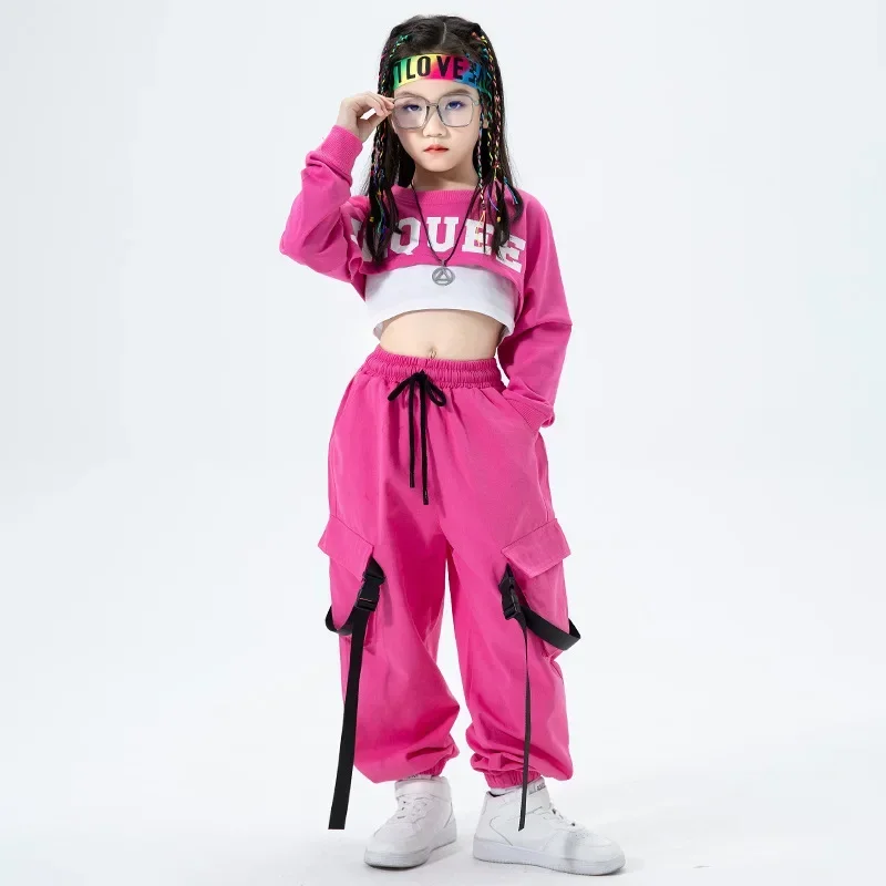 Kid Kpop Hip Hop Clothing Sweatshirt Crop Top Casual Strap Streetwear Cargo Jogger Pants for Girls Jazz Dance Costume Clothes
Kid Kpop Hip Hop Clothing Sweatshirt Crop Top Casual Strap Streetwear Cargo Jogger Pants for Girls Jazz Dance Costume Clothes