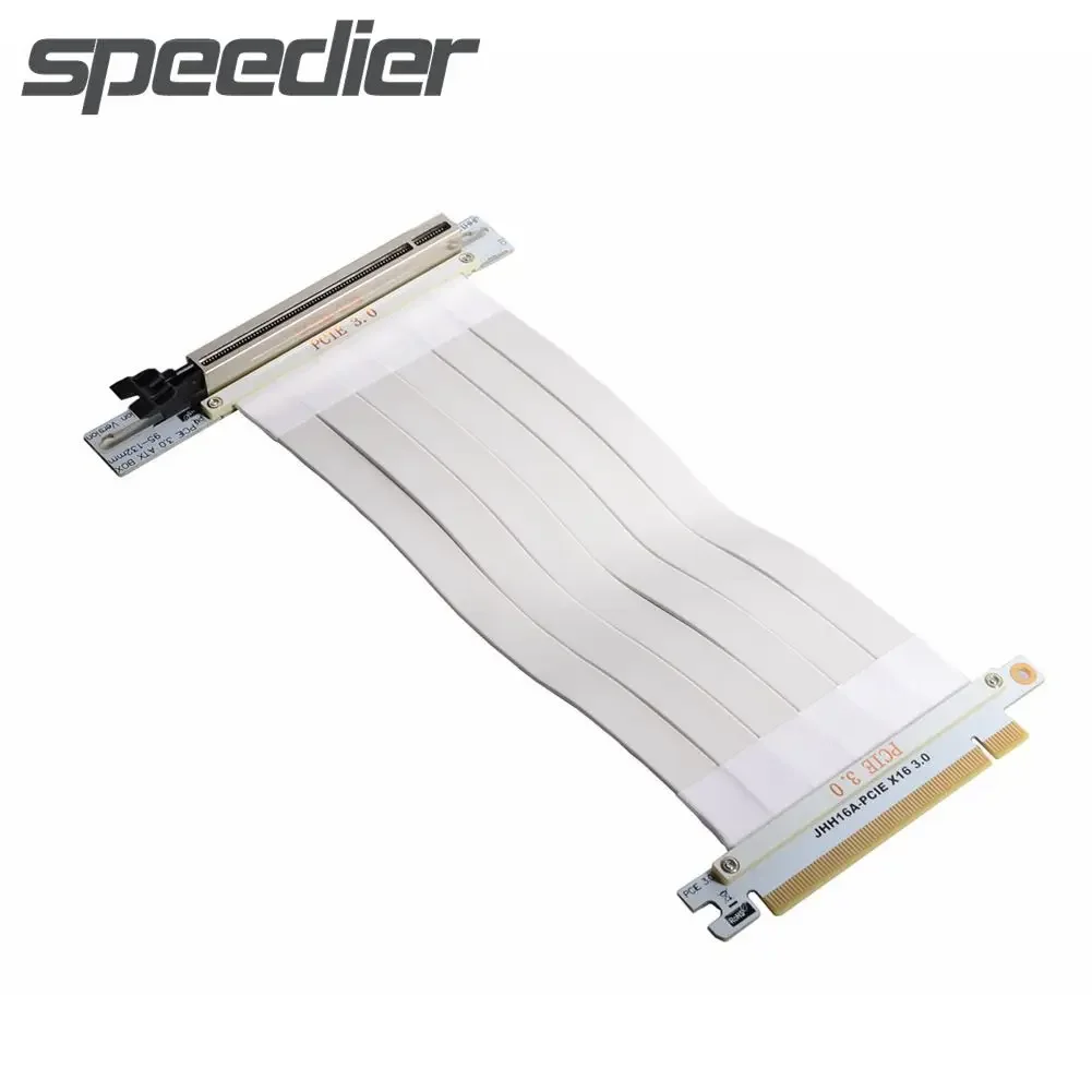 

GTX RTX Graphics Video Card White PCI-e Riser Flexible Cable 3.0 x16 PCI Express 90 Degree GPU Extender Adapter Vertical Socket