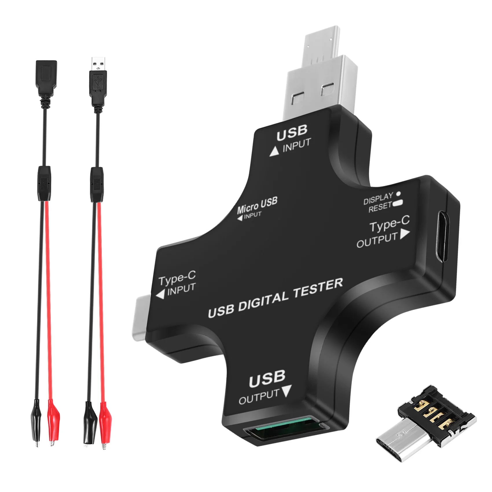 USB C тестер, 2 в 1 USB тестер с цветным экраном IPS цифровой мультиметр, напряжение, ток, мощность, сопротивление, температура, с
USB C тестер, 2 в 1 USB тестер с цветным экраном IPS цифровой мультиметр, напряжение, ток, мощность, сопротивление, температура, с