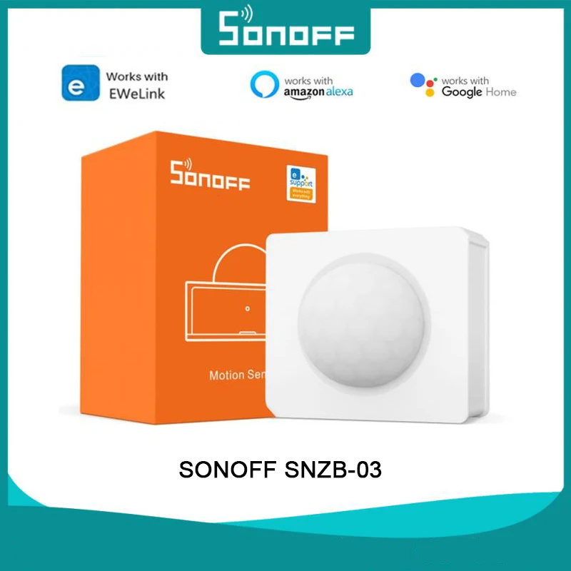 

Датчик движения SONOFF SNZB-03 ZigBee, удобный датчик для умного дома, устройство для обнаружения движения в реальном времени, дистанционное управление через приложение EWeLink