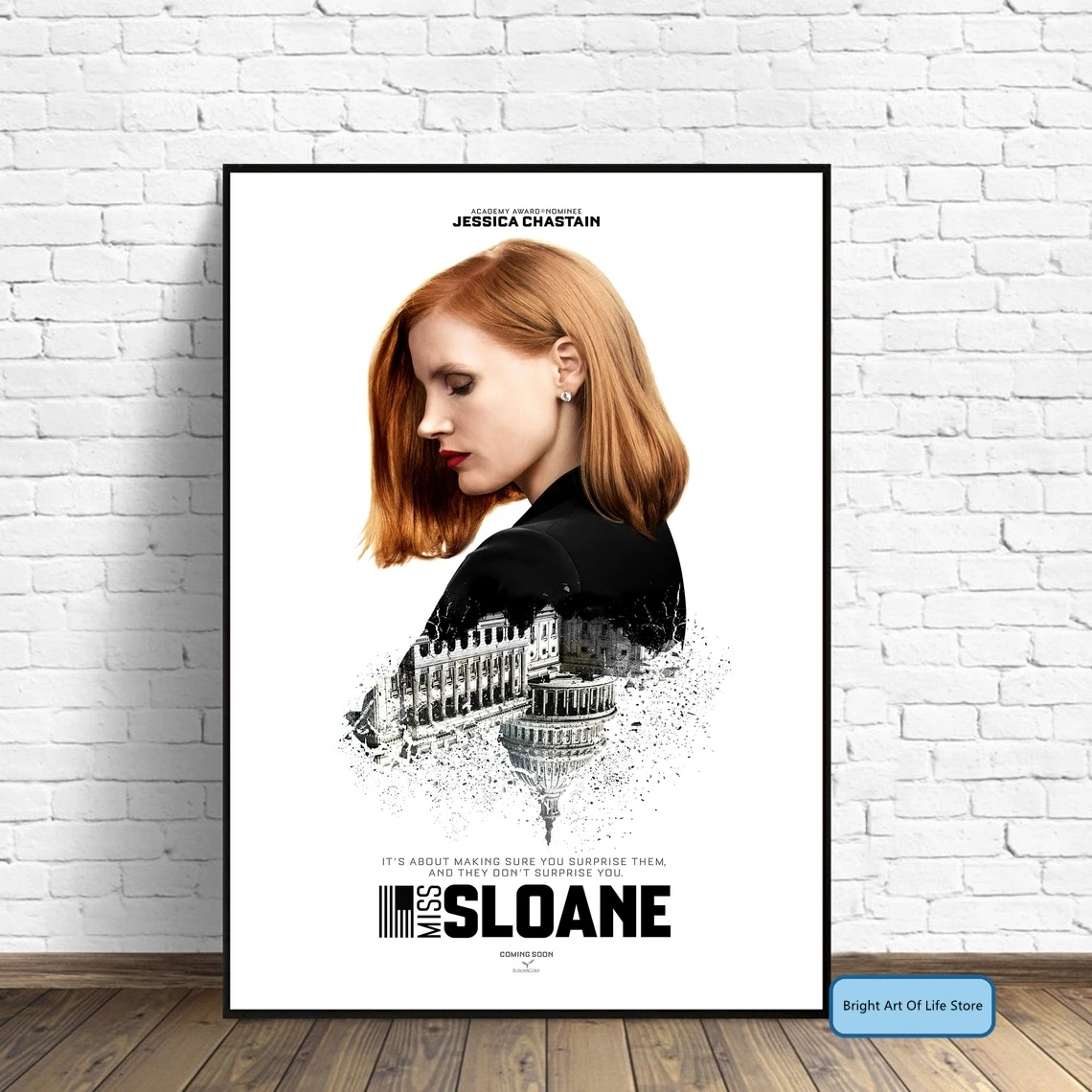 

Miss Sloane (2016) Movie Poster Cover Photo Print Canvas Wall Art Home Decor (Unframed)