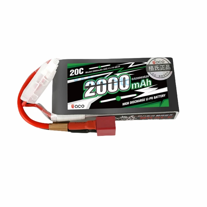 

2PCS Gens ACE 2000mAh 20C 7.4V/11.1V 2S1P/3S1P Lipo Battery With T-Plug for FPV Racing Drone Helicopter Airplanes