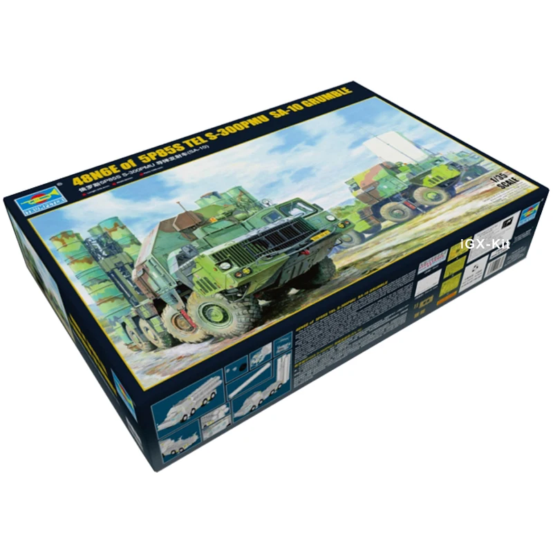 Trumpeter 01038 1/35 Russian 48N6E Of 5P85S TEL S300 S-300PMU SA-10 Grumble Military Toy Plastic Assembly Building Model Kit
Trumpeter 01038 1/35 Russian 48N6E Of 5P85S TEL S300 S-300PMU SA-10 Grumble Military Toy Plastic Assembly Building Model Kit