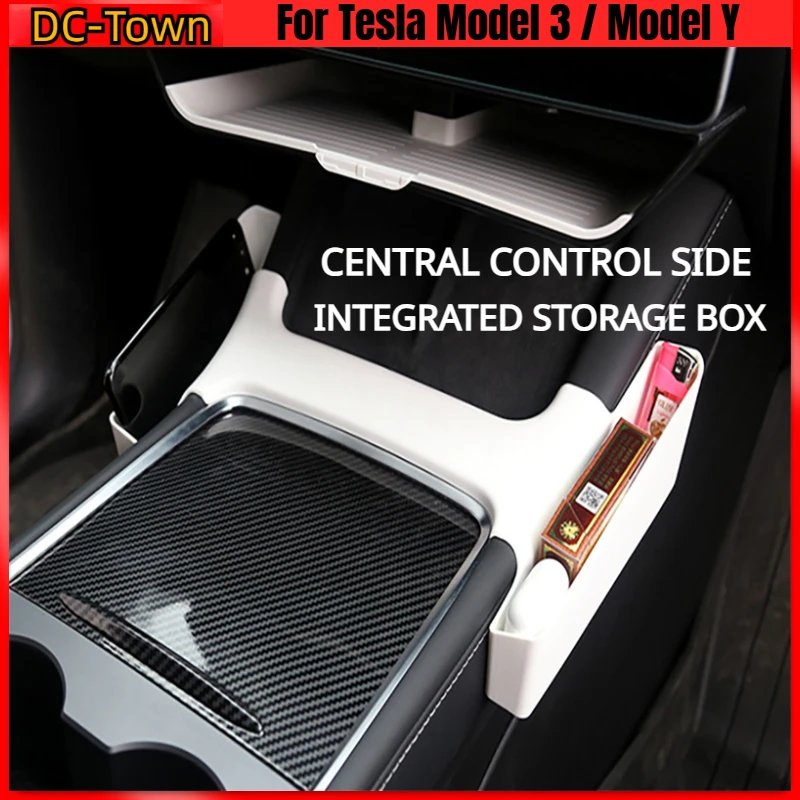 

For Tesla Model 3 Y Side Gap Storage Box Center Console Armrest Both Sides Telephone Organizer Car Interior Modification Stowing