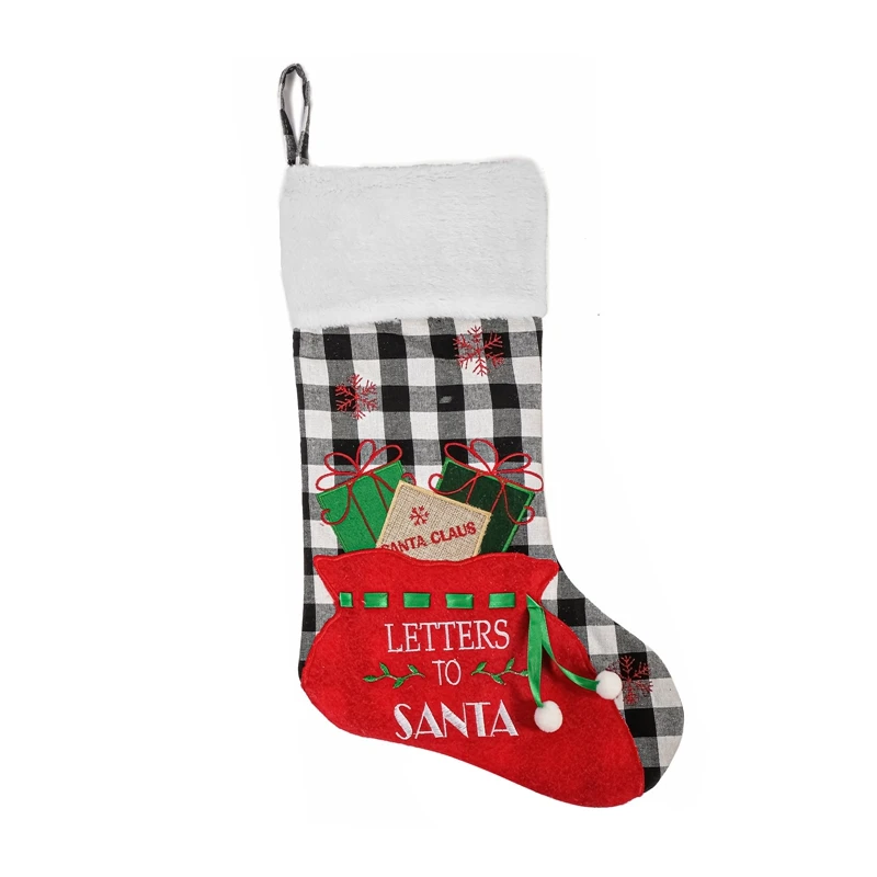 

Christmas Stockings Buffalo-Plaid Christmas Stockings Fireplace Hanging Stockings Xmas Stockings Christmas Tree Decor