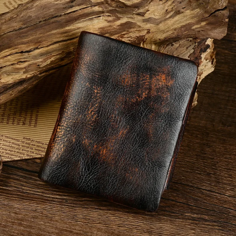 Vintage Genuine Leather Wallet For Men Retro Short Tifold Man Purse Multiple Card Holder With Coin Pocket Money Bag With Buckle
Vintage Genuine Leather Wallet For Men Retro Short Tifold Man Purse Multiple Card Holder With Coin Pocket Money Bag With Buckle