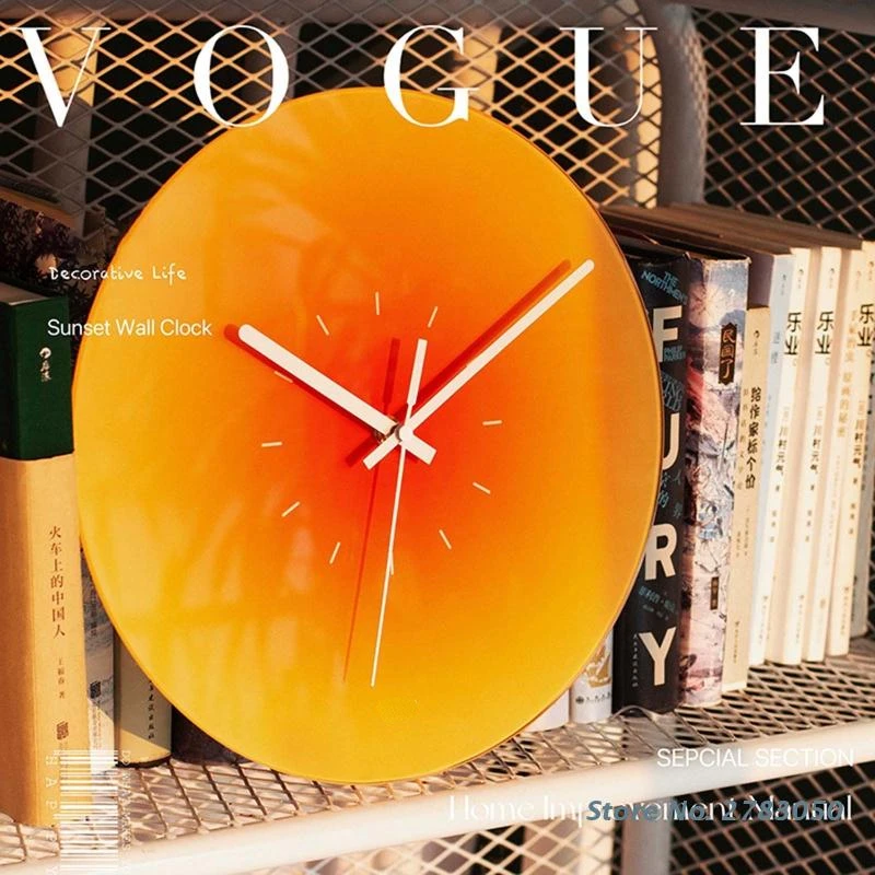 Nordic Light Luxury Sunset Wall Clock Silent Fade Color Glass Hanging Clock For Home Living Room Bedroom Office Decoration Gift
Nordic Light Luxury Sunset Wall Clock Silent Fade Color Glass Hanging Clock For Home Living Room Bedroom Office Decoration Gift