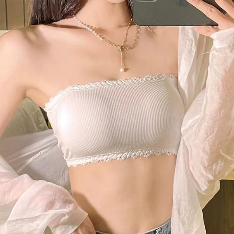 Women Strapless Bra Summer Girls Solid Color Comfortable Sexy Tube Top Breathable Invisible Push Up Bralette Fashion Accessories 
Women Strapless Bra Summer Girls Solid Color Comfortable Sexy Tube Top Breathable Invisible Push Up Bralette Fashion Accessories