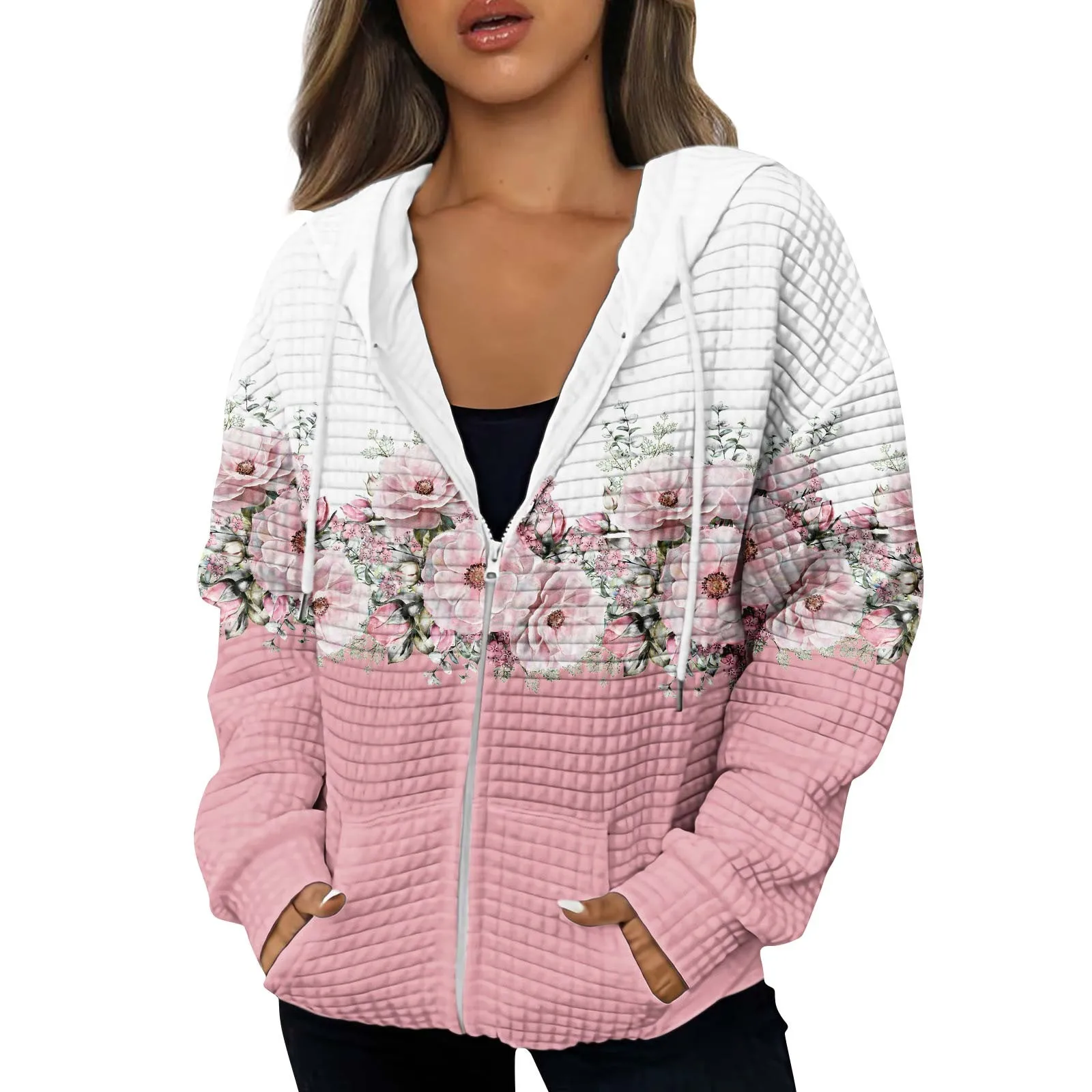 Women Hoodies floral Print Autumn spring Retro Zip Up Long Sleeve Hooded Sweatshirts Harajuku Casual Jacket Coat Y2K Streetwear
Women Hoodies floral Print Autumn spring Retro Zip Up Long Sleeve Hooded Sweatshirts Harajuku Casual Jacket Coat Y2K Streetwear