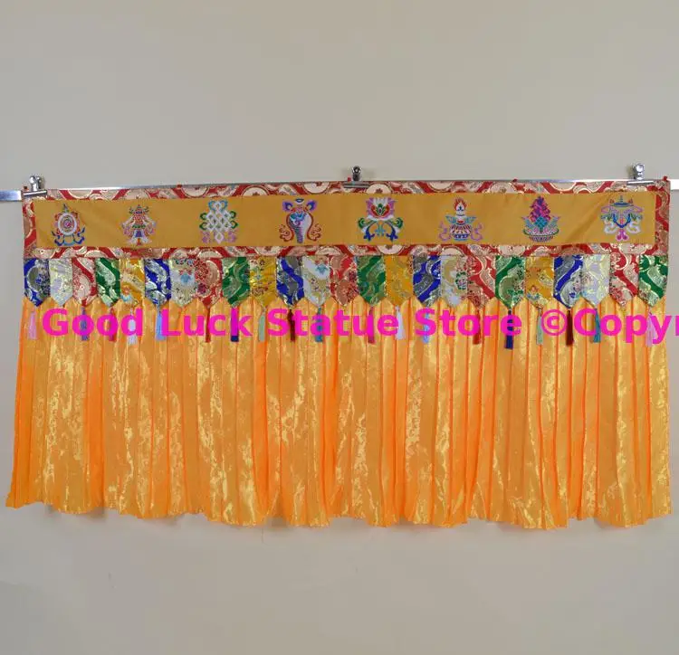 190CM long Wholesale Buddhist supply Buddhism Temple HOME Shrine Altar table circumference Enclosing Hanging curtain draperies
190CM long Wholesale Buddhist supply Buddhism Temple HOME Shrine Altar table circumference Enclosing Hanging curtain draperies