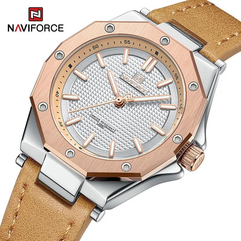 NAVIFORCE Fashion Design Polygon Case Women Leather Quartz Wristwatches Casual Business Ladies Waterproof Clock Relogio Feminino
NAVIFORCE Fashion Design Polygon Case Women Leather Quartz Wristwatches Casual Business Ladies Waterproof Clock Relogio Feminino