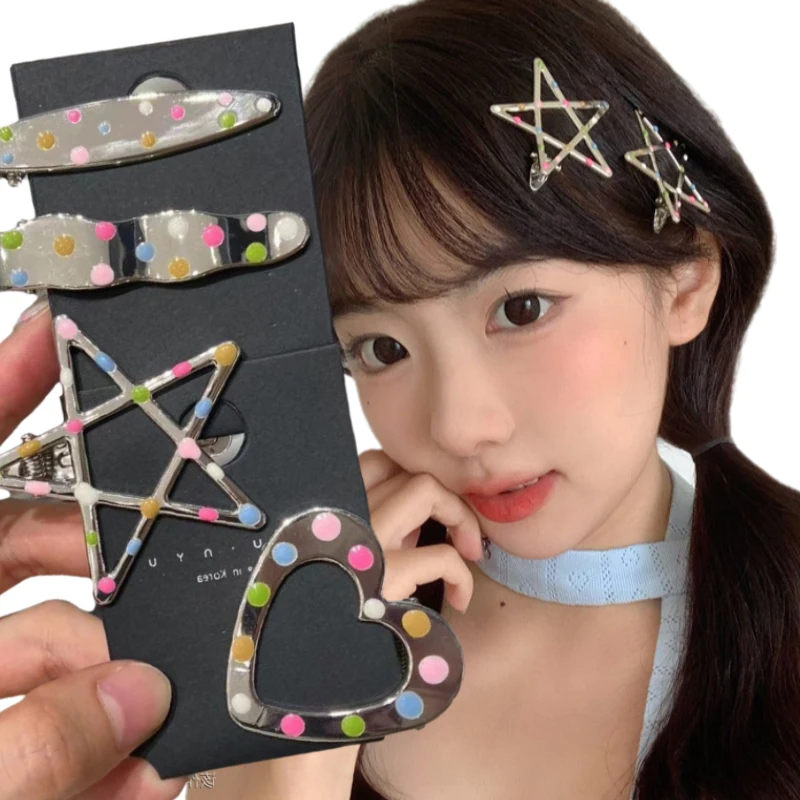 2 шт. Y2k милые Ретро Красочные заколки в горошек со звездами для девочек Детские корейские аксессуары для волос
2 шт. Y2k милые Ретро Красочные заколки в горошек со звездами для девочек Детские корейские аксессуары для волос