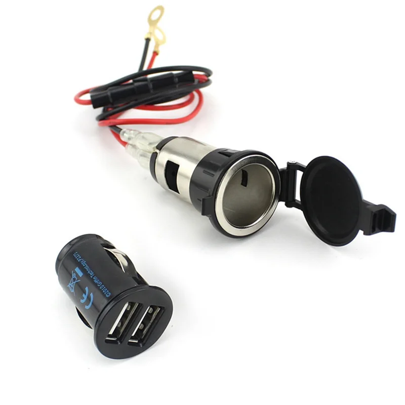 

12V 24V 120W Female Car Cigarette- Lighter Power Socket Plug Outlet for Motorcycle Boat Car ATV RV with Fuse &